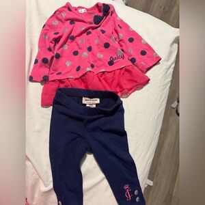 Juicy Couture Pink Polka Dot Baby Set